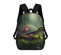 sinyumoney 3D Enchanted Forest Turtle-3 Kid's Backpack Waterproof School Bag Bookbag Cute Rucksacks Fashion Casual Schoolbag for Kids for Girl Boy School 17inch