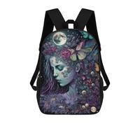 sinyumoney 3D Enchanted Moonlit Garden Kid's Backpack Waterproof School Bag Bookbag Cute Rucksacks Fashion Casual Schoolbag for Kids for Girl Boy School 17inch