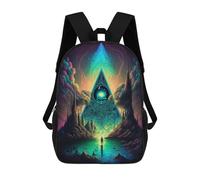 sinyumoney 3D Enchanted Pyramid Portal Kid's Backpack Waterproof School Bag Bookbag Cute Rucksacks Fashion Casual Schoolbag for Kids for Girl Boy School 17inch