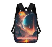 sinyumoney 3D Eruption Of Universe School Backpack Student Casual Backpack For Kid's Children's Daypack Bookbag Hiking Sports Outdoor Work Travel Laptop Bag 17inch