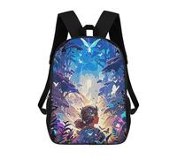 sinyumoney 3D Fairy Tales Forest Kid's Backpack Waterproof 17inch School Bag Cute Rucksacks Fashion Casual Schoolbag for Kids for Girl Boy School