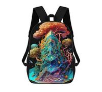 sinyumoney 3D Fantasy Crystal Tree Print Children Backpack for School Students Backpacks Schoolbag Shoulder Book Bags 17inch