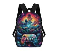sinyumoney 3D Fantasy Game Controller -11 Kid's Backpack Waterproof School Bag Bookbag Cute Rucksacks Fashion Casual Schoolbag for Kids for Girl Boy School 17inch