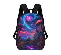 sinyumoney 3D Fantasy Landscape with Galaxy Printing Daypacks Kids Casual Backpack Knapsack High Capacity Rucksack Travel Laptop Book Bag 17inch