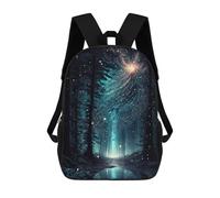 sinyumoney 3D Fantasy Magic Forest School Backpack Student Casual Backpack For Kid's Children's Daypack Bookbag Hiking Sports Outdoor Work Travel Laptop Bag 17inch