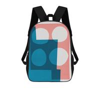 sinyumoney 3D Fashion Collage 6 Printing Daypacks Kids Casual Backpack Knapsack High Capacity Rucksack Travel Laptop Book Bag 17inch