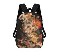 sinyumoney 3D Floral OWL Whirlwind Printing Daypacks Kids Casual Backpack Knapsack High Capacity Rucksack Travel Laptop Book Bag 17inch