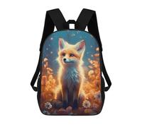sinyumoney 3D Fox Adorable Kid's Backpack Waterproof School Bag Bookbag Cute Rucksacks Fashion Casual Schoolbag for Kids for Girl Boy School 17inch