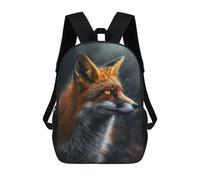 sinyumoney 3D Fox With Yellow Eyes School Backpack Student Casual Backpack For Kid's Children's Daypack Bookbag Hiking Sports Outdoor Work Travel Laptop Bag 17inch