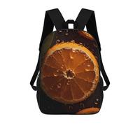 sinyumoney 3D Fresh Orange Kid's Backpack Waterproof 17inch School Bag Cute Rucksacks Fashion Casual Schoolbag for Kids for Girl Boy School