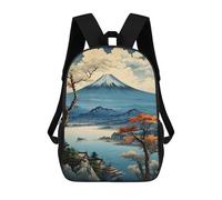 sinyumoney 3D Fuji Japan Blossom Mount School Backpack Student Casual Backpack For Kid's Children's Daypack Bookbag Hiking Sports Outdoor Work Travel Laptop Bag 17inch