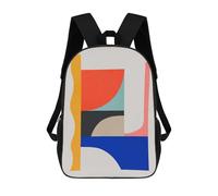 sinyumoney 3D Fun Cool Teenager Boys Girls Bag Abstract Collage 8 Backpack Printing 3D Kids Bagpack Primary Children School Bags 17inch