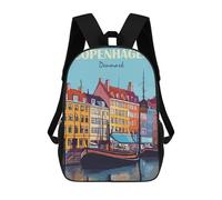 sinyumoney 3D Fun Cool Teenager Boys Girls Bag Copenhagen Backpack Printing 3D Kids Bagpack Primary Children School Bags 17inch