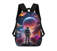 sinyumoney 3D Fun Cool Teenager Boys Girls Bag Fantastic World Backpack Printing 3D Kids Bagpack Primary Children School Bags 17inch