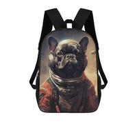 sinyumoney 3D Fun Cool Teenager Boys Girls Bag French Bulldog Mars Backpack Printing 3D Kids Bagpack Primary Children School Bags 17inch