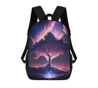 sinyumoney 3D Fun Cool Teenager Boys Girls Bag Galaxy Grand Tree Backpack Printing 3D Kids Bagpack Primary Children School Bags 17inch
