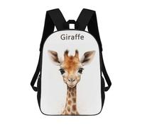 sinyumoney 3D Fun Cool Teenager Boys Girls Bag Giraffe Baby Art Backpack Printing 3D Kids Bagpack Primary Children School Bags 17inch