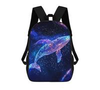 sinyumoney 3D Fun Cool Teenager Boys Girls Bag Interstellar Nebula Whale Backpack Printing 3D Kids Bagpack Primary Children School Bags 17inch