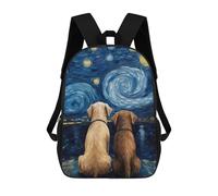 sinyumoney 3D Fun Cool Teenager Boys Girls Bag Labrador Love Couple Backpack Printing 3D Kids Bagpack Primary Children School Bags 17inch