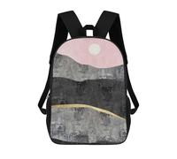 sinyumoney 3D Fun Cool Teenager Boys Girls Bag Landscape Collage V Backpack Printing 3D Kids Bagpack Primary Children School Bags 17inch