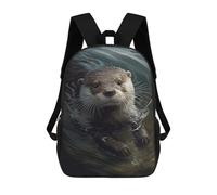 sinyumoney 3D Fun Cool Teenager Boys Girls Bag Otter Animal Backpack Printing 3D Kids Bagpack Primary Children School Bags 17inch