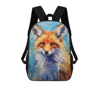 sinyumoney 3D Fun Cool Teenager Boys Girls Bag Palette Fox Painting Backpack Printing 3D Kids Bagpack Primary Children School Bags 17inch