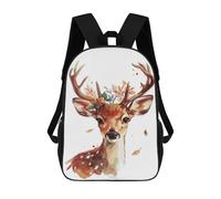 sinyumoney 3D Fun Cool Teenager Boys Girls Bag Reindeer Flower Backpack Printing 3D Kids Bagpack Primary Children School Bags 17inch