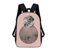 sinyumoney 3D Fun Cool Teenager Boys Girls Bag Simple Geometry 13 Backpack Printing 3D Kids Bagpack Primary Children School Bags 17inch