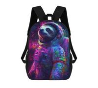 sinyumoney 3D Fun Cool Teenager Boys Girls Bag Sloth Astronaut Backpack Printing 3D Kids Bagpack Primary Children School Bags 17inch