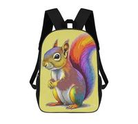 sinyumoney 3D Fun Cool Teenager Boys Girls Bag Squirrel Colorful Backpack Printing 3D Kids Bagpack Primary Children School Bags 17inch