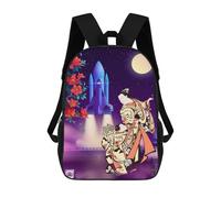 sinyumoney 3D Fun Cool Teenager Boys Girls Bag Synthwave Ukiyoe 3 Backpack Printing 3D Kids Bagpack Primary Children School Bags 17inch