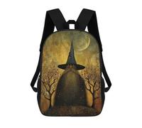 sinyumoney 3D Fun Cool Teenager Boys Girls Bag Whimsical Forest Wizard Backpack Printing 3D Kids Bagpack Primary Children School Bags 17inch