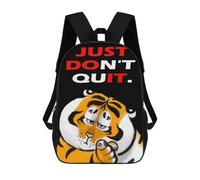 sinyumoney 3D Funny Tiger Inspirational Printing Daypacks Kids Casual Backpack Knapsack High Capacity Rucksack Travel Laptop Book Bag 17inch