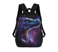 sinyumoney 3D Galactic Dinosaur Head Kid's Backpack Waterproof 17inch School Bag Cute Rucksacks Fashion Casual Schoolbag for Kids for Girl Boy School
