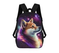 sinyumoney 3D Galactic Dog Portrait -2 Kid's Backpack Waterproof 17inch School Bag Cute Rucksacks Fashion Casual Schoolbag for Kids for Girl Boy School