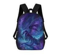 sinyumoney 3D Galactic Dragon Art Print Kid's Backpack Waterproof 17inch School Bag Cute Rucksacks Fashion Casual Schoolbag for Kids for Girl Boy School