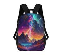 sinyumoney 3D Galactic Dreamscape -44 Kid's Backpack Waterproof School Bag Bookbag Cute Rucksacks Fashion Casual Schoolbag for Kids for Girl Boy School 17inch