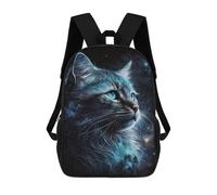 sinyumoney 3D Galactic Feline Majesty Print Children Backpack for School Students Backpacks Schoolbag Shoulder Book Bags 17inch