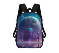 sinyumoney 3D Galactic Gateway -2 Print Children Backpack for School Students Backpacks Schoolbag Shoulder Book Bags 17inch