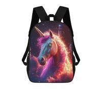 sinyumoney 3D Galactic Unicorn Fantasy Art Print Children Backpack for School Students Backpacks Schoolbag Shoulder Book Bags 17inch