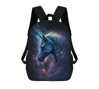 sinyumoney 3D Galactic Unicorn Fantasy Art Print Kid's Backpack Waterproof 17inch School Bag Cute Rucksacks Fashion Casual Schoolbag for Kids for Girl Boy School