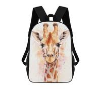 sinyumoney 3D Giraffe Watercolor Print Children Backpack for School Students Backpacks Schoolbag Shoulder Book Bags 17inch