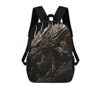 sinyumoney 3D Golden Dragon Majesty Print Children Backpack for School Students Backpacks Schoolbag Shoulder Book Bags 17inch