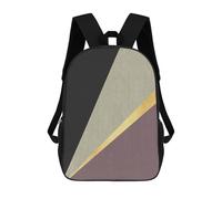 sinyumoney 3D Golden Lines VI Printing Daypacks Kids Casual Backpack Knapsack High Capacity Rucksack Travel Laptop Book Bag 17inch