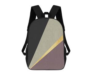 sinyumoney 3D Golden Lines VI Printing Daypacks Kids Casual Backpack Knapsack High Capacity Rucksack Travel Laptop Book Bag 17inch