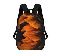 sinyumoney 3D Golden Petals Printing Daypacks Kids Casual Backpack Knapsack High Capacity Rucksack Travel Laptop Book Bag 17inch