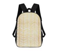 sinyumoney 3D Golden Polygon V Printing Daypacks Kids Casual Backpack Knapsack High Capacity Rucksack Travel Laptop Book Bag 17inch