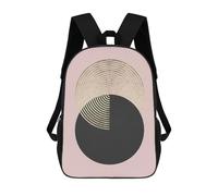sinyumoney 3D Golden Strokes 5 School Backpack Student Casual Backpack For Kid's Children's Daypack Bookbag Hiking Sports Outdoor Work Travel Laptop Bag 17inch