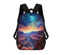 sinyumoney 3D Grand Canyon from Above Kid's Backpack Waterproof 17inch School Bag Cute Rucksacks Fashion Casual Schoolbag for Kids for Girl Boy School