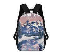 sinyumoney 3D Grand Teton National Park in Winter School Backpack Student Casual Backpack For Kid's Children's Daypack Bookbag Hiking Sports Outdoor Work Travel Laptop Bag 17inch